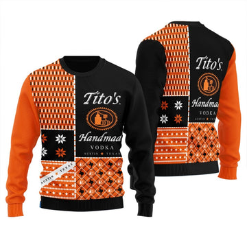 Tito's Retro Christmas Ugly Sweater - Flexiquor.com