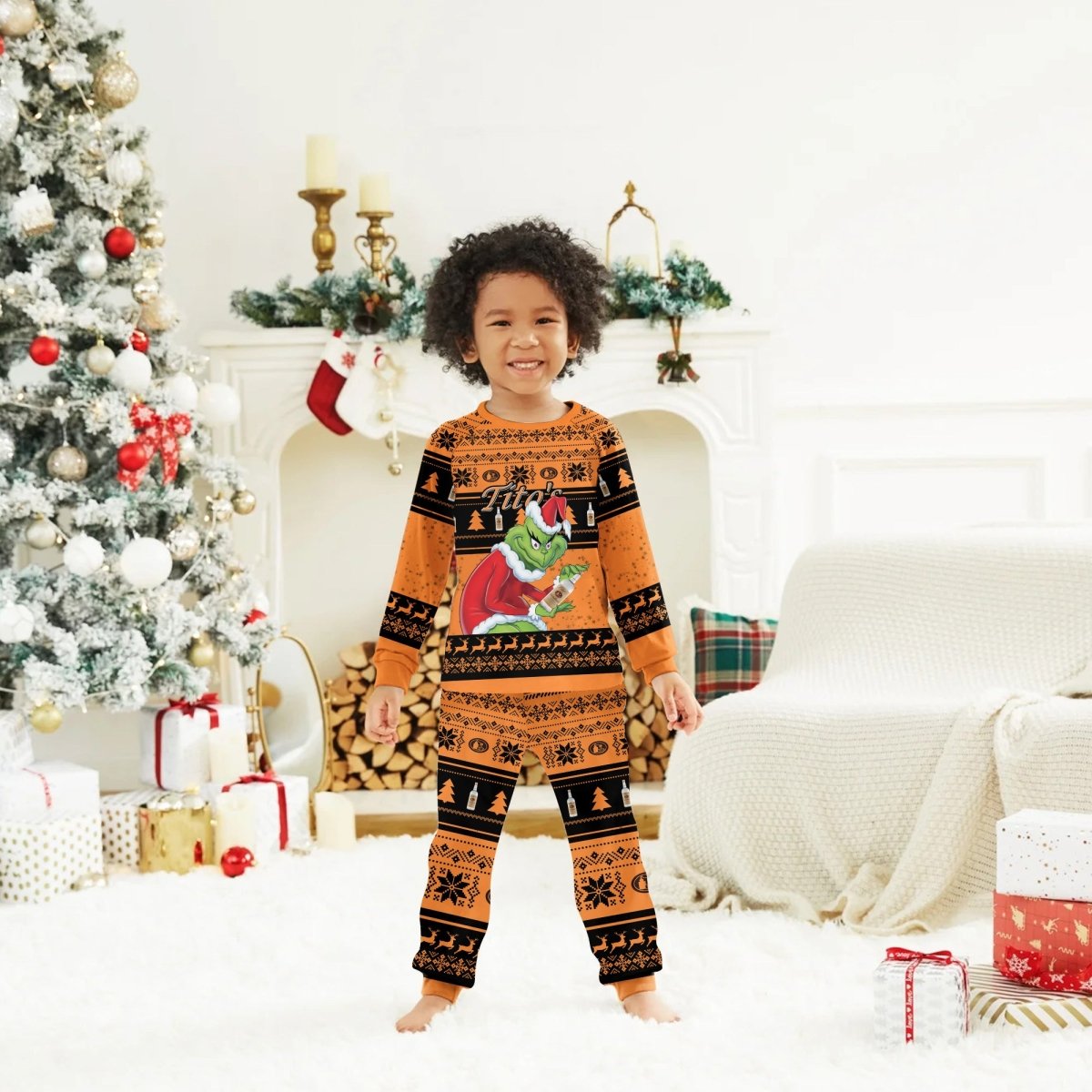 Tito's Santa Grinch Family Pajamas Set - Flexiquor.com