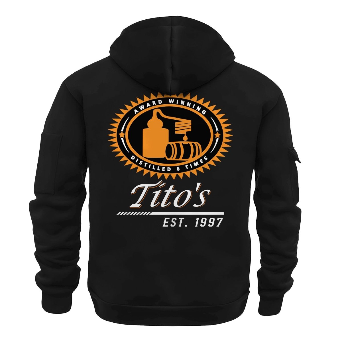 Tito's Scratches Marks Half Zip Hooded Sweatshirt - Flexiquor.com