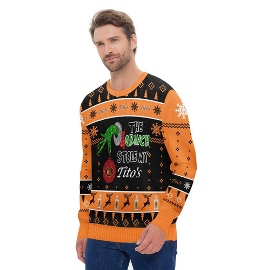 Tito's The Grinch Stole Ugly Sweater - Flexiquor.com