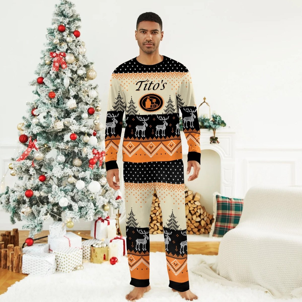 Tito's Winter Reindeer Family Pajamas Set - Flexiquor.com