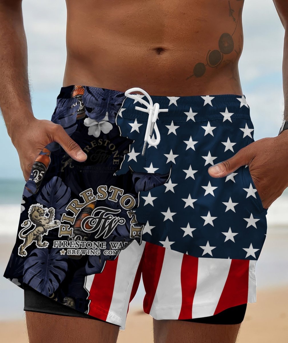 Tropical America Firestone Walker Compression Liner Swim Trunks - Flexiquor.com