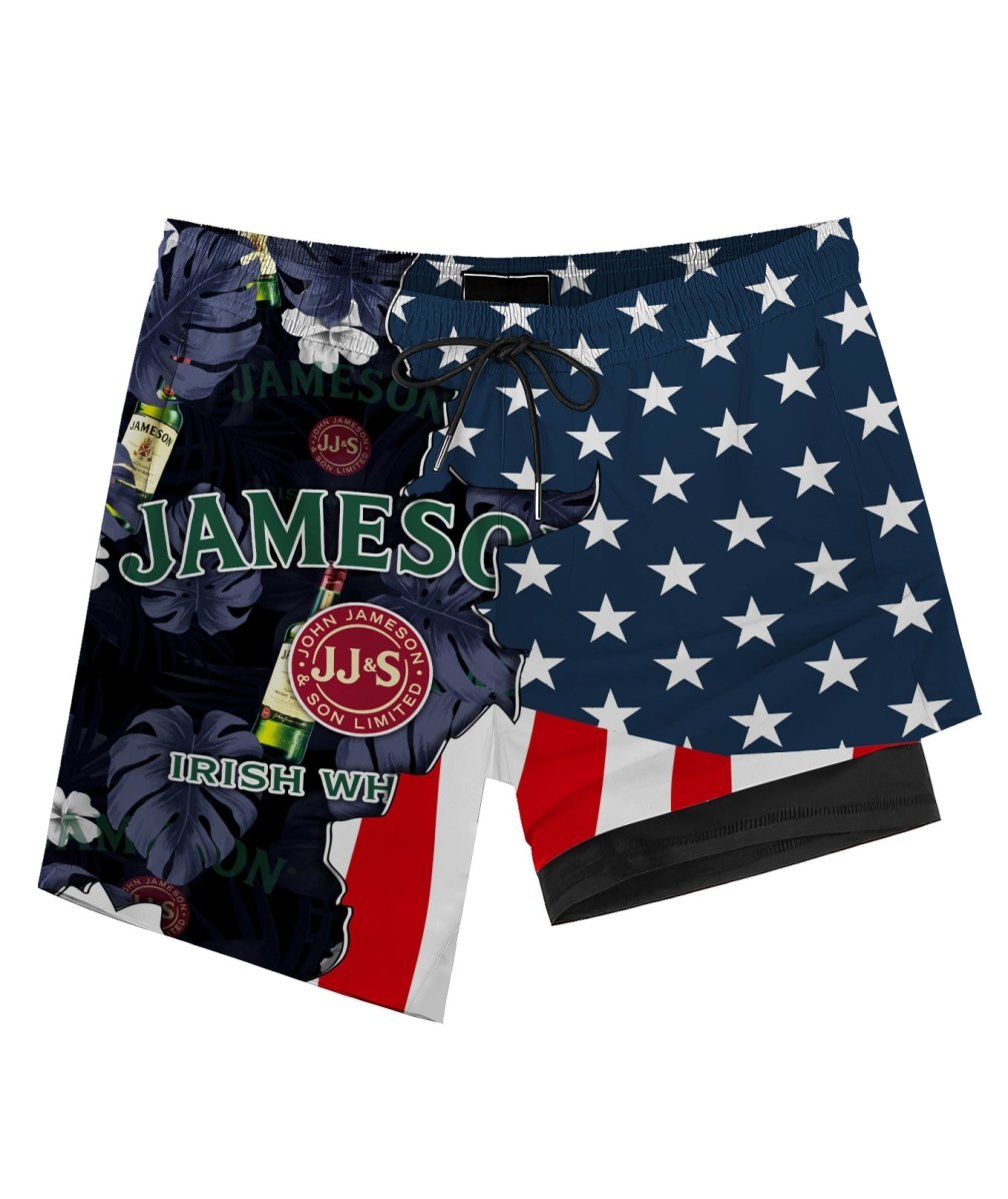 Tropical America Jameson Compression Liner Swim Trunks - Flexiquor.com