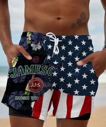 Tropical America Jameson Compression Liner Swim Trunks - Flexiquor.com