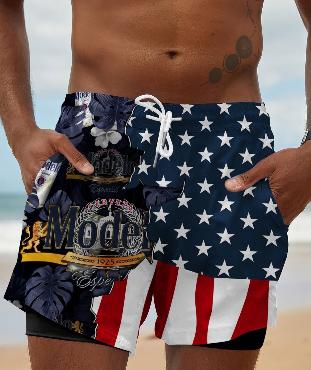 Tropical America Modelo Compression Liner Swim Trunks - Flexiquor.com