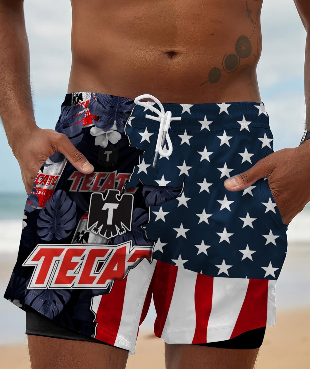 Tropical America Tecate Compression Liner Swim Trunks - Flexiquor.com