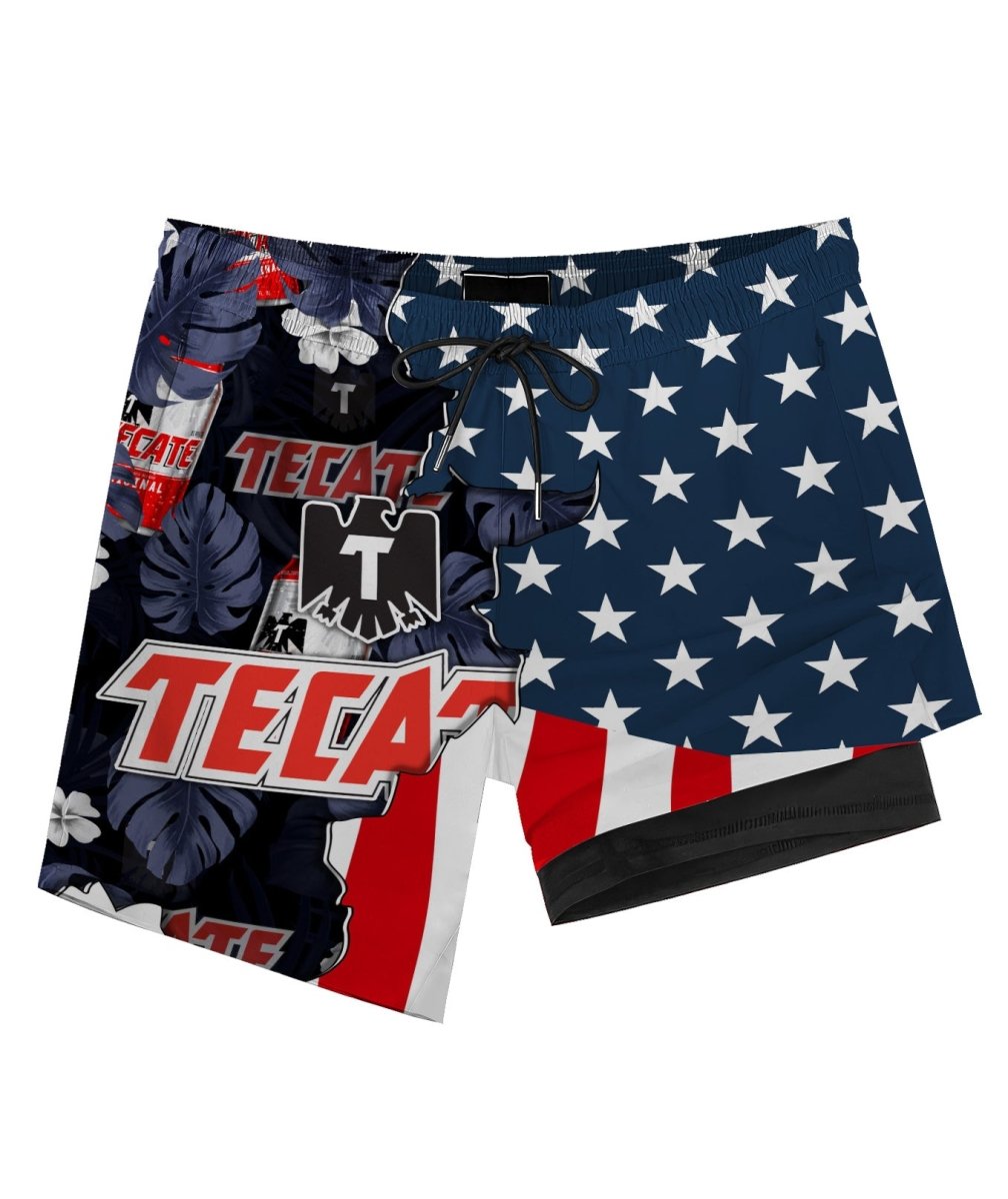 Tropical America Tecate Compression Liner Swim Trunks - Flexiquor.com