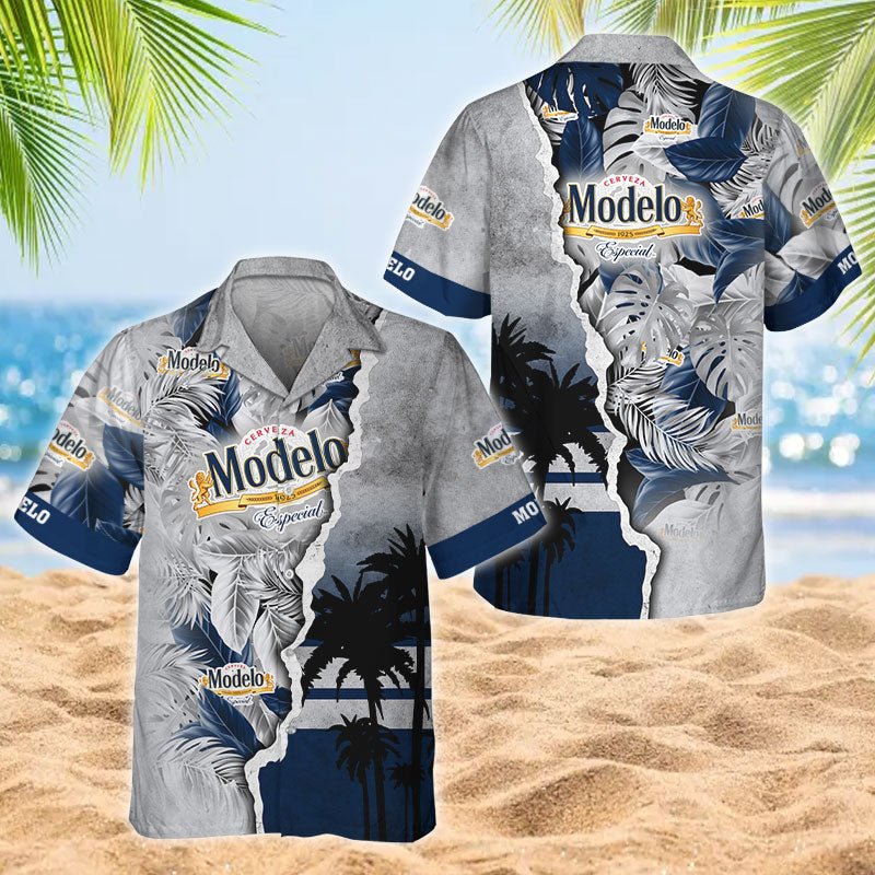 Tropical Torn Paper Modelo Hawaiian Shirt - Flexiquor.com