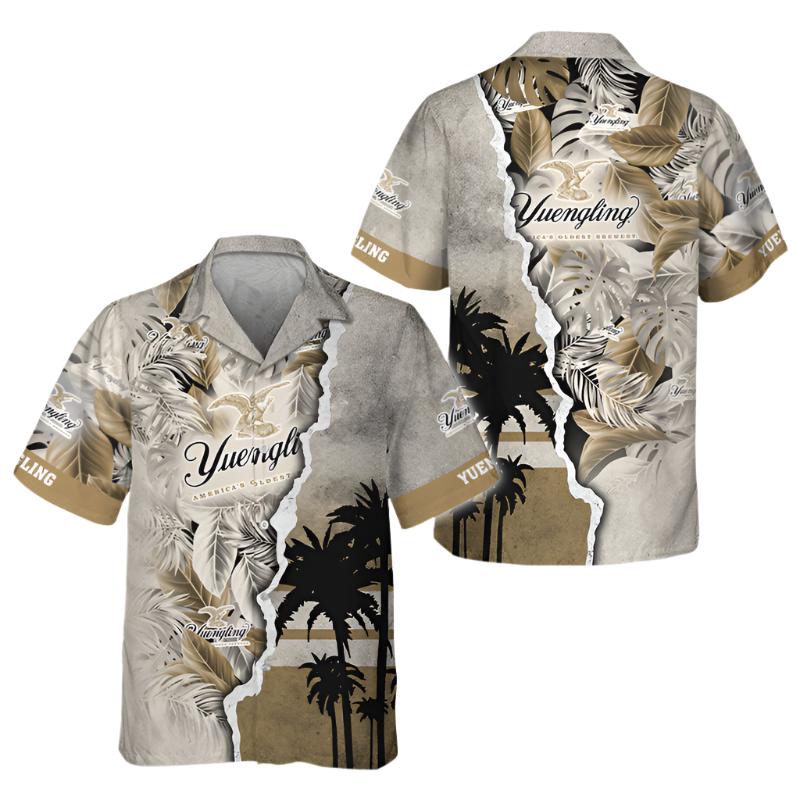 Tropical Torn Paper Yuengling Hawaiian Shirt - Flexiquor.com