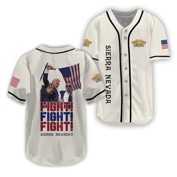 Trump Fight Fight Fight Sierra Nevada Baseball Jersey - Flexiquor.com