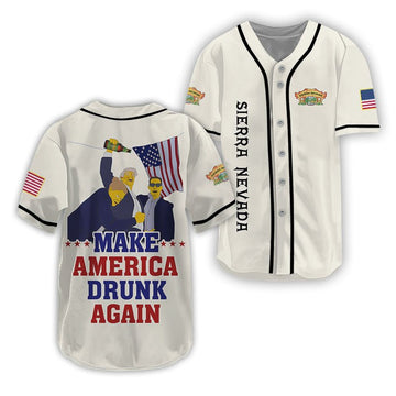 Trump Make American Drunk Sierra Nevada Again Baseball Jersey - Flexiquor.com