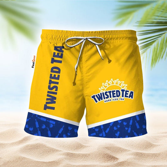 Twisted Tea Glass Bottle Dot Swim Trunks - Flexiquor.com