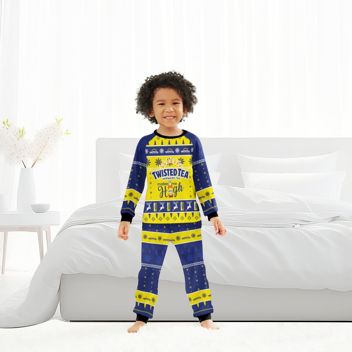 Twisted Tea Makes Me High Christmas Family Pajamas Set - Flexiquor.com