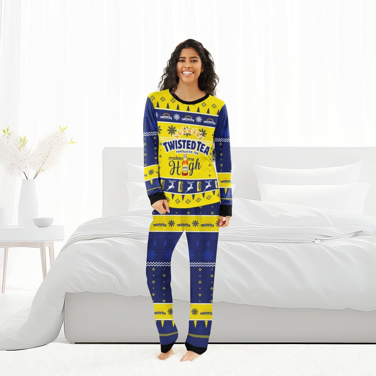 Twisted Tea Makes Me High Christmas Family Pajamas Set - Flexiquor.com