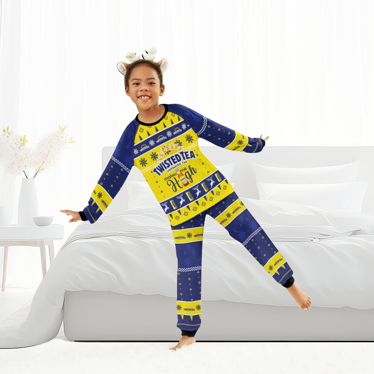 Twisted Tea Makes Me High Christmas Family Pajamas Set - Flexiquor.com