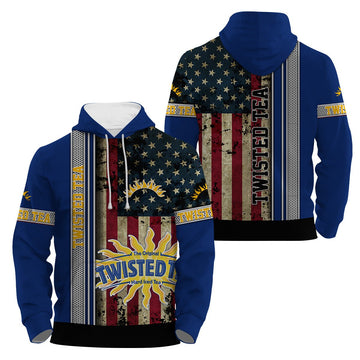 Twisted Tea Stainless Steel American Flag Hoodie & Zip Hoodie - Flexiquor.com