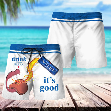 Let's Drink Michelob Ultra Swim Trunks - Flexiquor.com