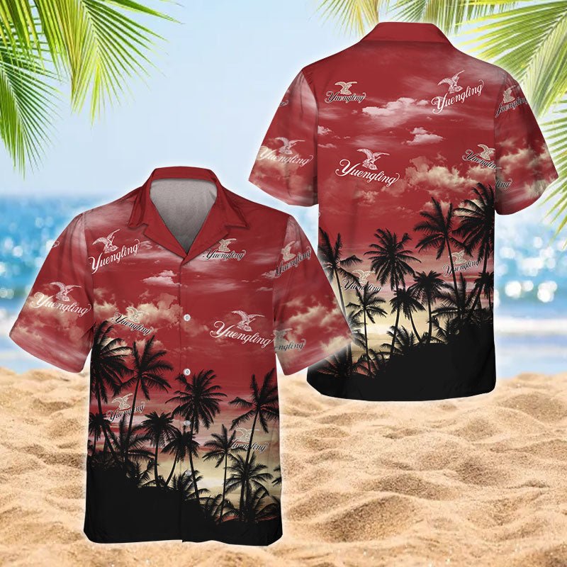 Yuengling Sunset Men's Plus Size Hawaiian Shirt - Flexiquor.com