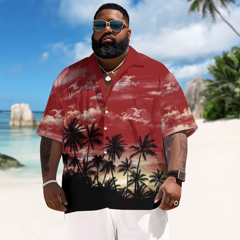 Yuengling Sunset Men's Plus Size Hawaiian Shirt - Flexiquor.com