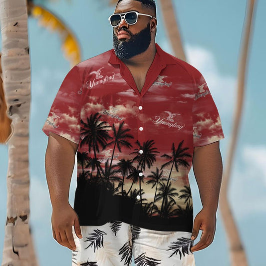 Yuengling Sunset Men's Plus Size Hawaiian Shirt - Flexiquor.com