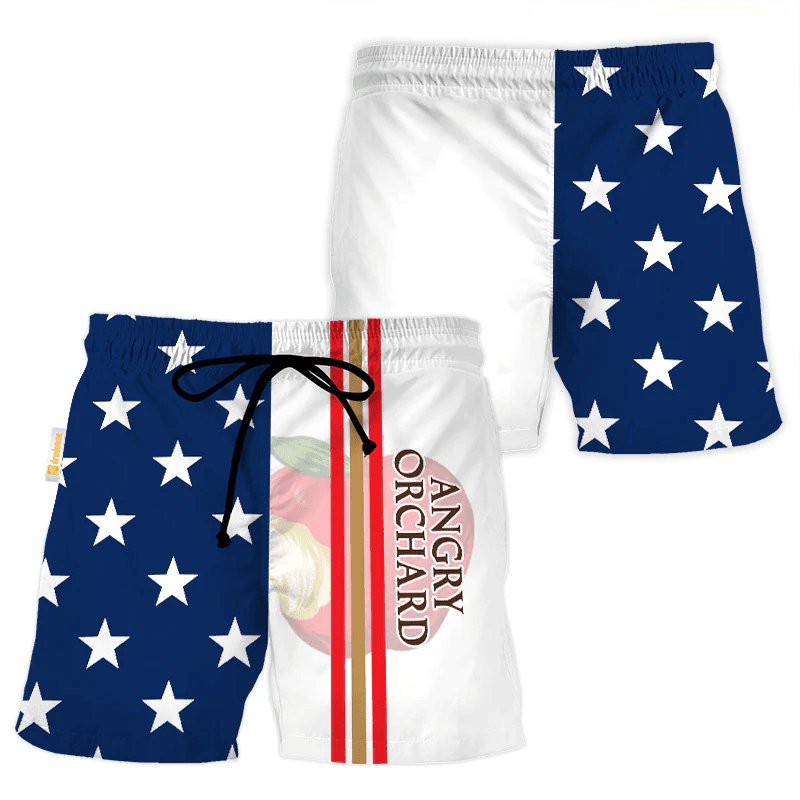 Angry Orchard American Flag Swim Trunks - Flexiquor.com