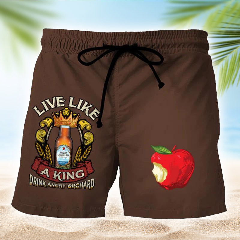 Angry Orchard Brown Basic Swim Trunks - Flexiquor.com