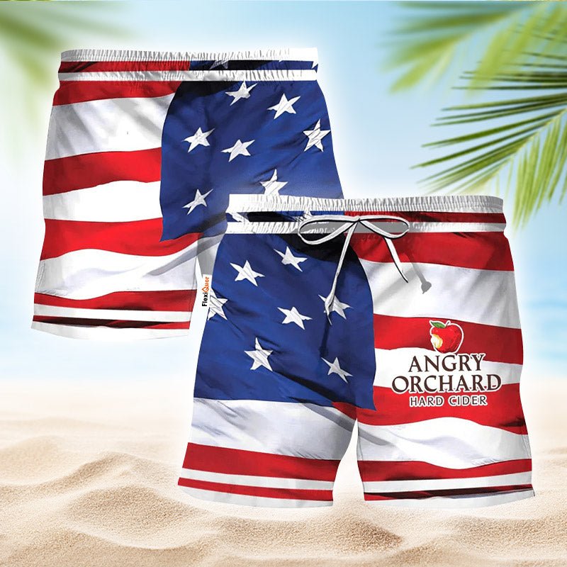 Angry Orchard Fourth Of July Swim Trunks - Flexiquor.com