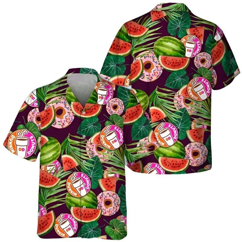 Dunkin' Donuts Watermelon Hawaiian Shirt - Flexiquor.com