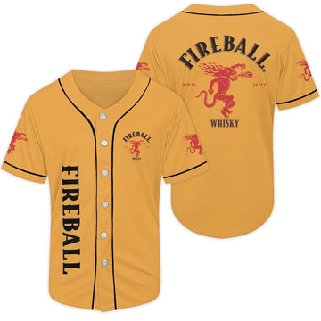 Basic Fireball Whiskey Baseball Jersey - Flexiquor.com