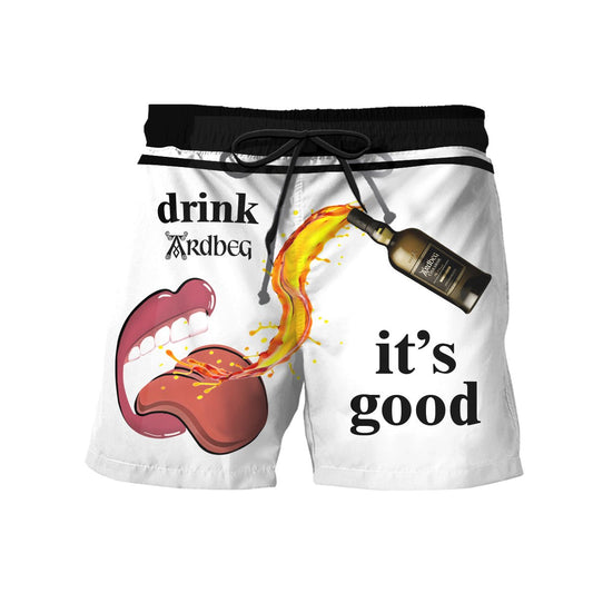 Let's Drink Black Ardbeg Swim Trunks - Flexiquor.com