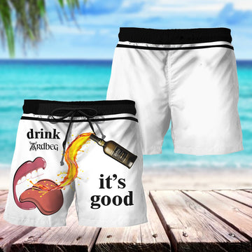 Let's Drink Black Ardbeg Swim Trunks - Flexiquor.com