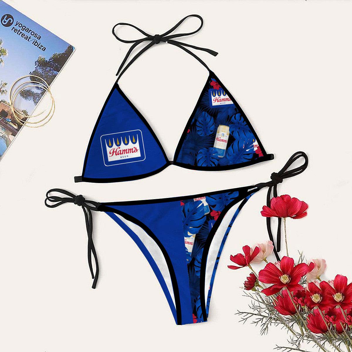 Blue Hamm's Beer Bikini Set Swimsuit Beach - Flexiquor.com