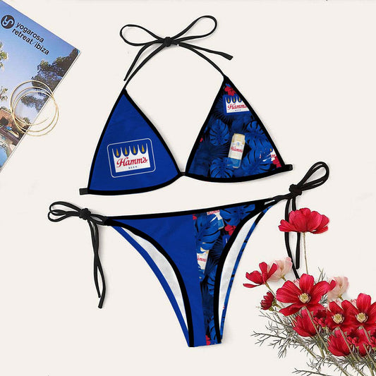 Blue Hamm's Beer Bikini Set Swimsuit Beach - Flexiquor.com