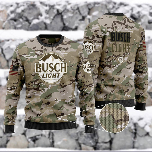 Bucsh Light Army Ugly Sweater