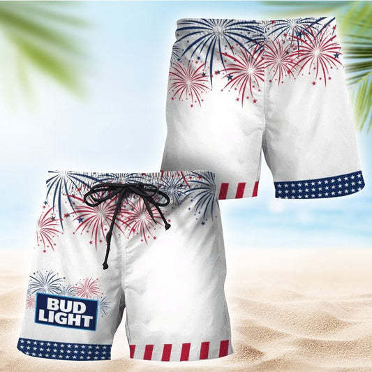 Bud Light American Independence Day Swim Trunks - Flexiquor.com