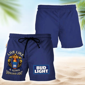 Bud Light Blue Basic Swim Trunks - Flexiquor.com