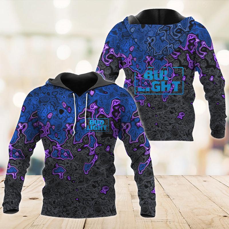 Holographic Colorful Bud Light Hoodie & Zip Hoodie