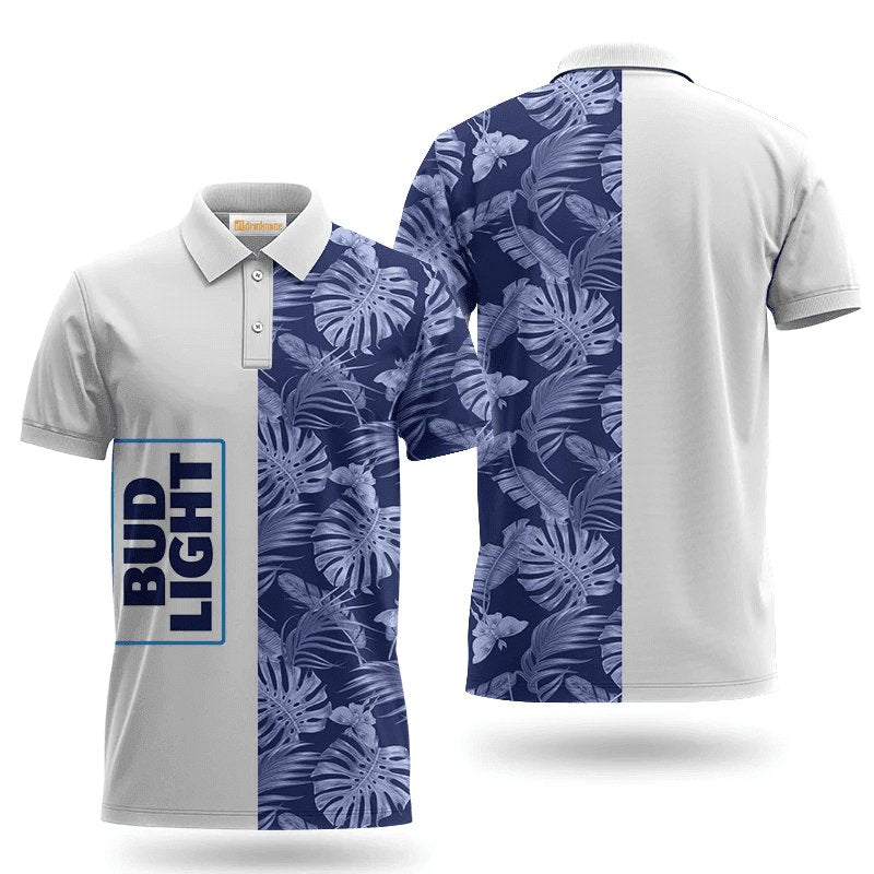 Bud Light Swiss Cheese Leaf Polo Shirt - Flexiquor.com