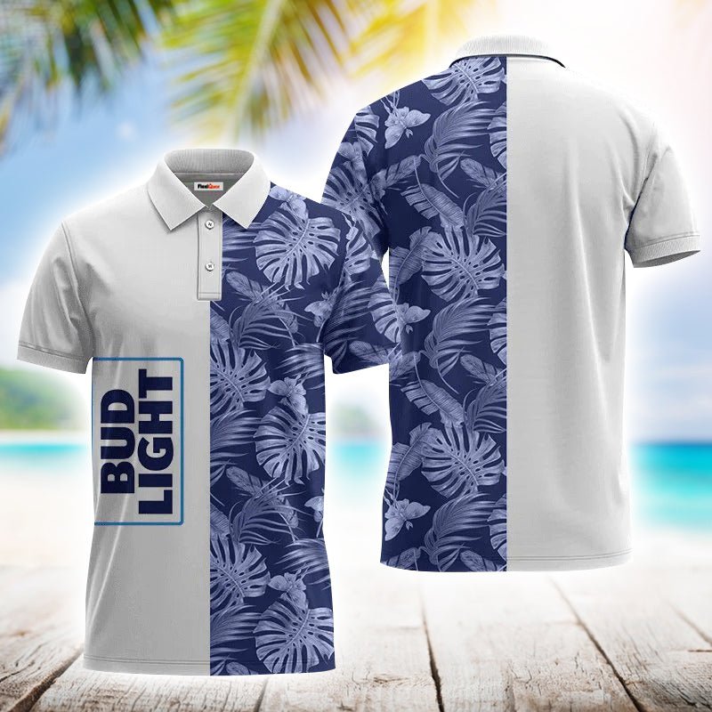 Bud Light Swiss Cheese Leaf Polo Shirt - Flexiquor.com