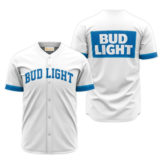 Bud Light White Jersey Shirt - Flexiquor.com