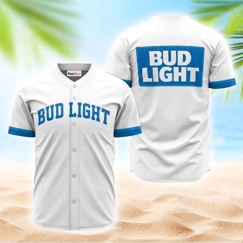 Bud Light White Jersey Shirt - Flexiquor.com