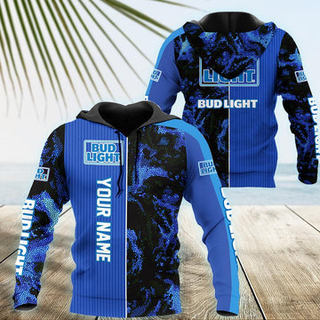 Personalized Bud Light Galaxy Mosaic Hoodie & Zip Hoodie