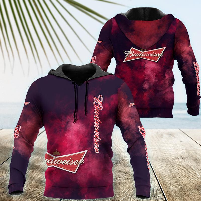 Budweiser Colorful Smoke Hoodie & Zip Hoodie