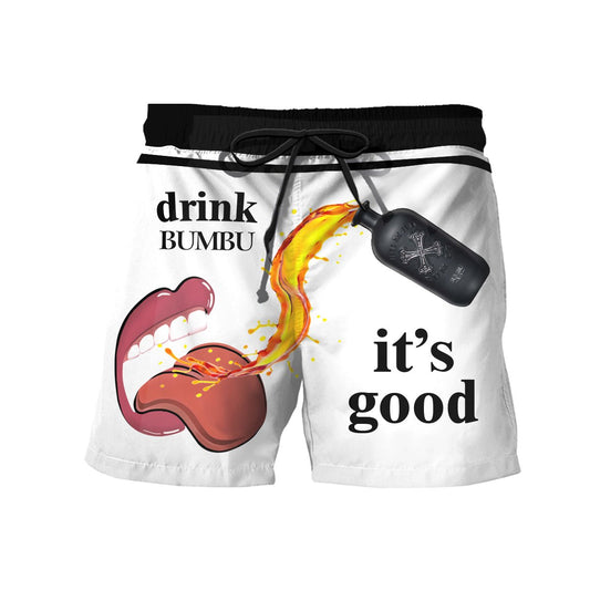 Let's Drink Bumbu Swim Trunks - Flexiquor.com