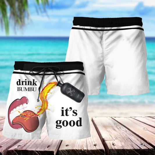 Let's Drink Bumbu Swim Trunks - Flexiquor.com