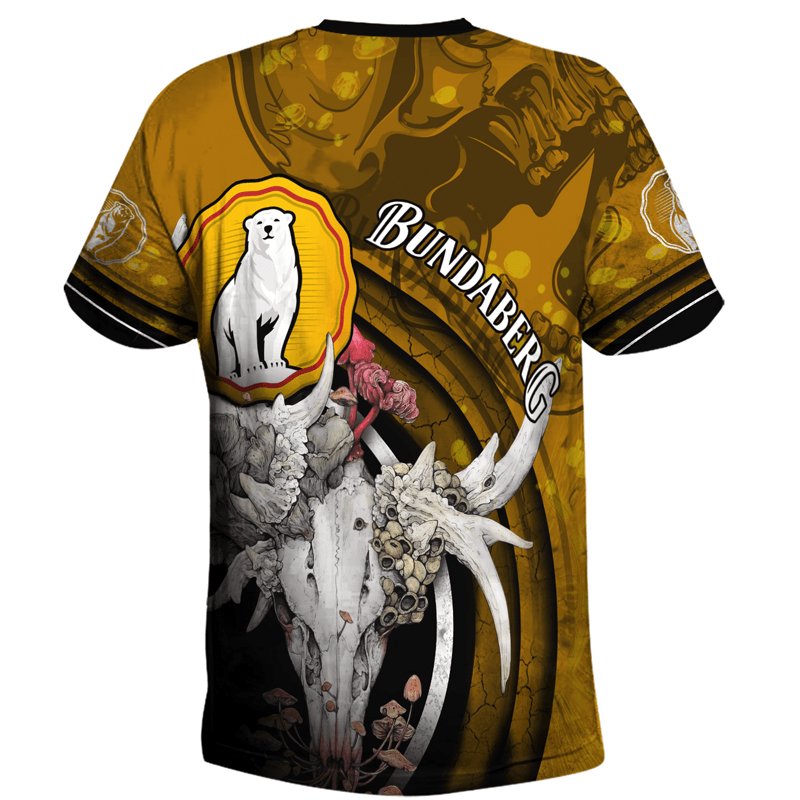 Bundaberg Deer Skull With Mushrooms T - Shirt - Flexiquor.com