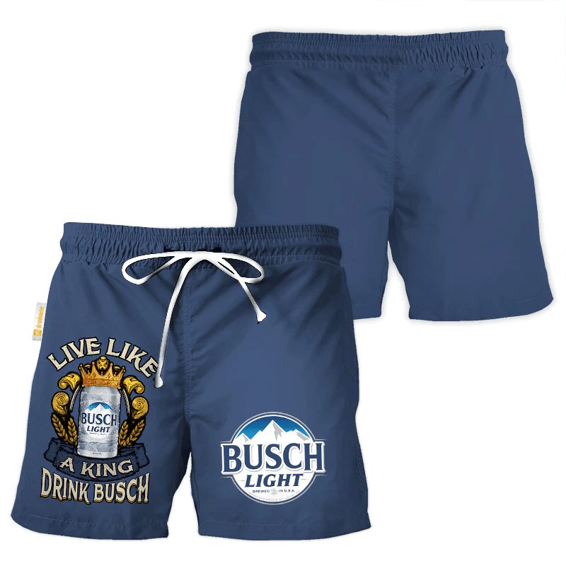 Busch Light Blue Basic Swim Trunks - Flexiquor.com