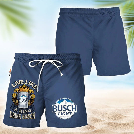 Busch Light Blue Basic Swim Trunks - Flexiquor.com