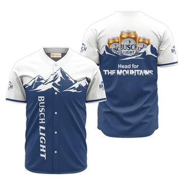 Busch Light Head For The Mountains Jersey Shirt - Flexiquor.com