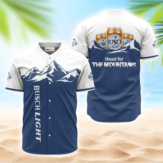 Busch Light Head For The Mountains Jersey Shirt - Flexiquor.com